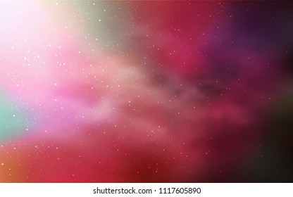 Light Red vector template with space stars. Modern abstract illustration with Big Dipper stars. Template for cosmic backgrounds.