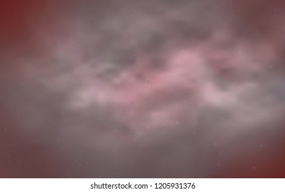 Light Red vector template with space stars. Shining illustration with sky stars on abstract template. Pattern for astrology websites.