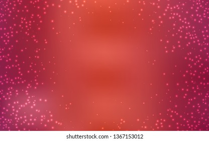 Light Red vector template with space stars. Shining colored illustration with bright astronomical stars. Pattern for astronomy websites.