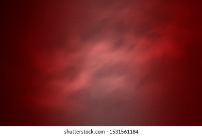 Light Red vector template with space stars. Glitter abstract illustration with colorful cosmic stars. Smart design for your business advert.