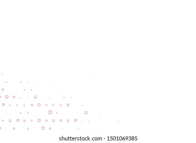Light Red vector template with spots, rectangles. Abstract illustration with colorful circles, rectangles. Design for business adverts.