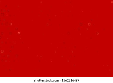 Light Red vector template with spots, rectangles. Illustration with set of shining colorful abstract circles, cubes. Pattern for ads, leaflets.