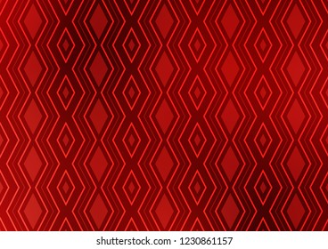 Light Red vector template with sticks, squares. Glitter abstract illustration with colorful lines, rhombuses. Backdrop for TV commercials.