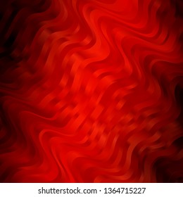 Light Red vector template with wry lines. Illustration in abstract style with gradient curved.  Smart design for your promotions.