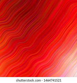 Light Red vector template with wry lines. Colorful abstract illustration with gradient curves. Pattern for booklets, leaflets.