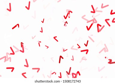 Light Red vector template with wry lines. Geometric illustration in abstract style with gradient.  Elegant pattern for a brand book.