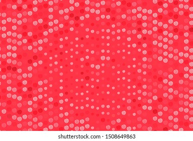 Light Red vector template with wry lines. A sample with colorful lines, shapes. A completely new design for your business.