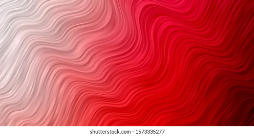 Light Red vector template with wry lines. Abstract illustration with bandy gradient lines. Pattern for commercials, ads.