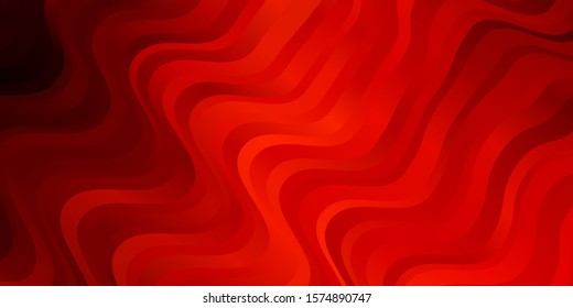 Light Red vector template with wry lines. Brand new colorful illustration with bent lines. Best design for your posters, banners.