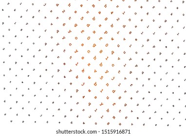 Light Red vector texture with ABC characters. Modern geometrical illustration with ABC english symbols. Pattern for ads, poster, banner of books.