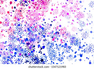 Light Red vector texture with abstract forms. Colorful chaotic forms with gradient in modern style. Simple design for your web site.