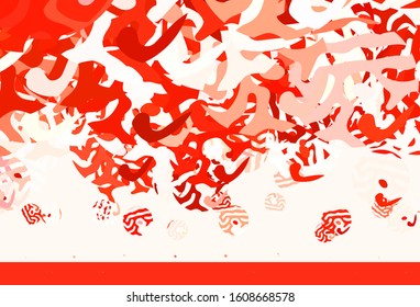 Light Red vector texture with abstract forms. Decorative design in abstract style with random forms. Background for a cell phone.