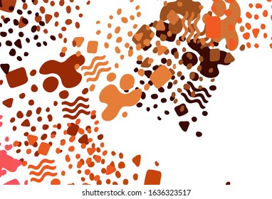 Light Red vector texture with abstract forms. Modern abstract illustration with colorful random forms. Elegant design for wallpapers.