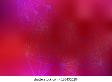 Light Red vector texture with artificial intelligence concept. Shining illustration with AI shapes on abstract template. Pattern for  poster, banner of technology.