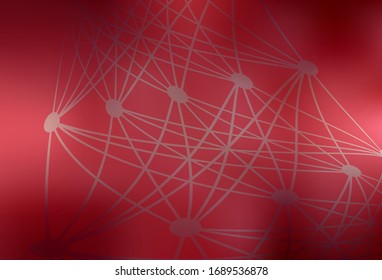 Light Red vector texture with artificial intelligence concept. Shining illustration with AI shapes on abstract template. Design for depiction of cyber innovations.