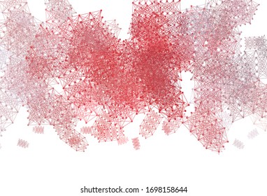 Light Red vector texture with artificial intelligence concept. Colorful design in simple style with AI links. Template for ads of intellect, innovations.