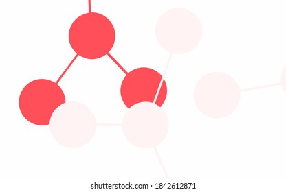 Light Red vector texture with artificial intelligence concept. Abstract illustration with links and dots of AI. Pattern for  poster, banner of technology.