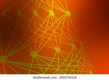 Light Red vector texture with artificial intelligence concept. Colorful design in simple style with AI links. Design for depiction of cyber innovations.