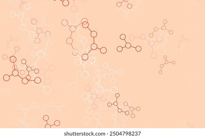 Light Red vector texture with artificial intelligence concept. Abstract illustration with links and dots of AI. Smart design for promotion of bid data.