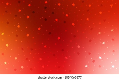 Light Red vector texture with beautiful stars. Modern geometrical abstract illustration with stars. The template can be used as a background.