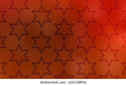 Light Red vector texture with beautiful stars. Stars on blurred abstract background with gradient. Pattern for wrapping gifts.
