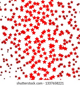 Light Red vector texture with beautiful stars. Modern geometric abstract illustration with stars. Design for your business promotion.