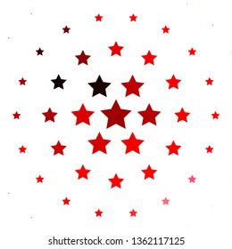 Light Red vector texture with beautiful stars. Colorful illustration with abstract gradient stars. Theme for cell phones.