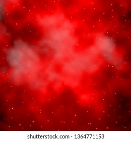 Light Red vector texture with beautiful stars. Shining colorful illustration with small and big stars. Best design for your ad, poster, banner.