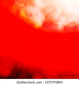 Light Red vector texture with beautiful stars. Colorful illustration with abstract gradient stars. Design for your business promotion.