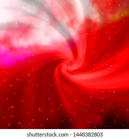 Light Red vector texture with beautiful stars. Shining colorful illustration with small and big stars. Best design for your ad, poster, banner.