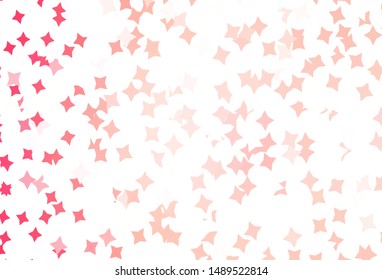 Light Red vector texture with beautiful stars. Modern geometrical abstract illustration with stars. Pattern for astrology websites.