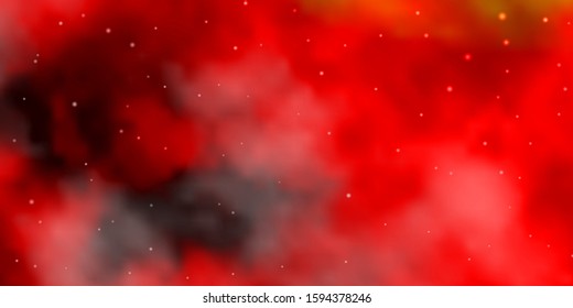 Light Red vector texture with beautiful stars. Decorative illustration with stars on abstract template. Pattern for new year ad, booklets.