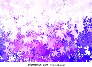 Textura vectorial roja clara con hermosas estrellas. Decoración borrosa de estilo sencillo con estrellas. Diseño inteligente para su anuncio comercial.