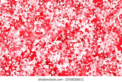 Light Red vector texture with beautiful stars. Glitter abstract illustration with colored stars. Smart design for your business advert.