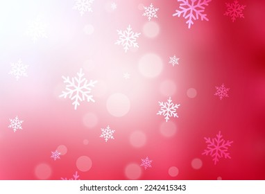 Light Red vector texture in birthday style. Modern abstract Christmas mood shapes. Best design for a college poster, banner.