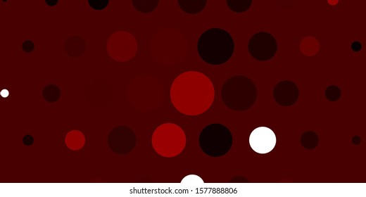 Light Red vector texture with circles. Abstract colorful disks on simple gradient background. Pattern for booklets, leaflets.