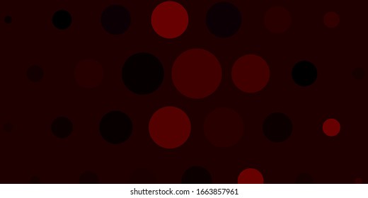 Light Red vector texture with circles. Glitter abstract illustration with colorful drops. New template for your brand book.