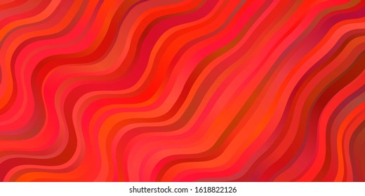 Light Red vector texture with circular arc. Abstract illustration with gradient bows. Pattern for websites, landing pages.