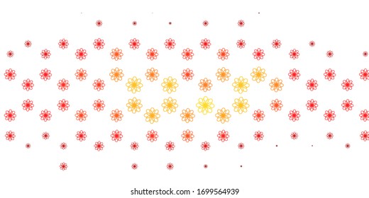 Light Red vector texture with circular arc. Colorful geometric sample with gradient curves.  Pattern for booklets, leaflets.