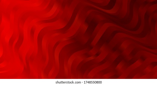 Light Red vector texture with circular arc. Colorful geometric sample with gradient curves.  Pattern for booklets, leaflets.