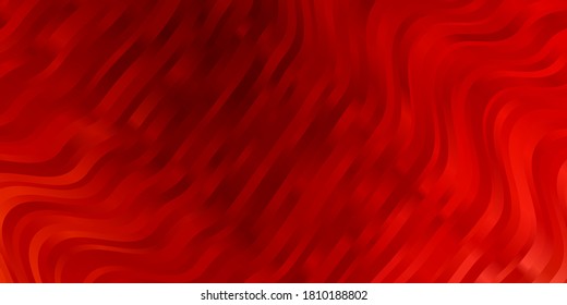 Light Red vector texture with circular arc. Bright sample with colorful bent lines, shapes. Best design for your ad, poster, banner.