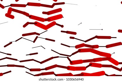 Light Red vector texture with colored capsules. Glitter abstract illustration with colored sticks. The template can be used as a background.