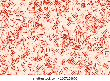 Light Red vector texture with colored lines, dots. Blurred decorative design in simple style with lines. Pattern for ad, booklets, leaflets.
