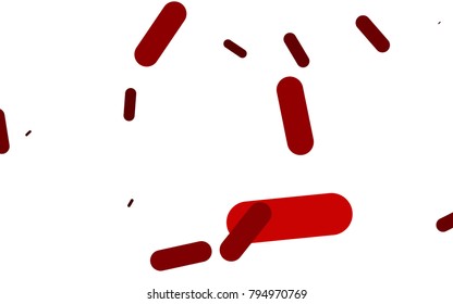 Light Red vector texture with colored capsules. Capsules on blurred abstract background with gradient. Best design for your ad, poster, banner.