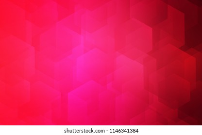Light Red vector texture with colorful hexagons. Abstract illustration with colorful hexagons. Pattern can for your ad, booklets.