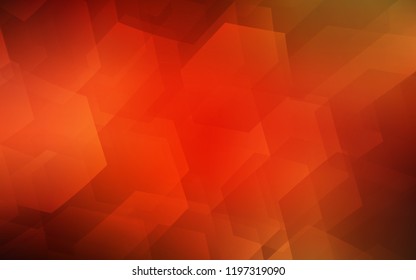 Light Red vector texture with colorful hexagons. Colorful hexagons on white backdrop. Pattern for ads, leaflets.