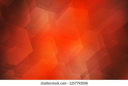Light Red vector texture with colorful hexagons. Glitter abstract illustration in hexagonal style. Pattern can for your ad, booklets.