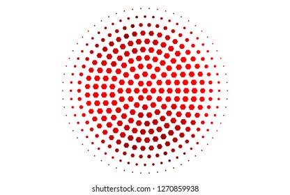 Light Red vector texture with colorful hexagons. Illustration with set of colorful hexagons. New design for website's poster, banner.