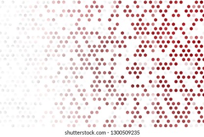 Light Red vector texture with colorful hexagons. Glitter abstract illustration in hexagonal style. Beautiful design for your business advert.