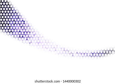 Light Red vector texture with colorful hexagons. Illustration of colored hexagons on blur surface. Pattern for landing pages.